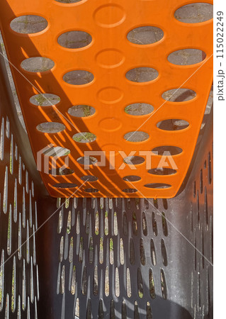 Empty Grocery Cart.Pre-Shopping Preparation and Planning.Prepare Your Shopping List and Enjoy Planned Shopping.supermarket trolley 115022249