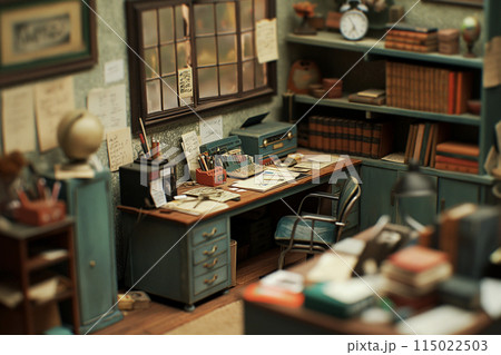 レトロなオフィスインテリアの風景 レトロなオフィスインテリアの風景 115022503