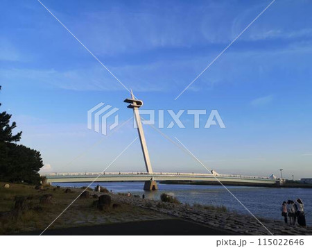 葛西臨海公園から葛西海浜公園に架かる葛西渚橋 115022646