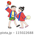 お祭りを楽しむ子どもたち 115022688