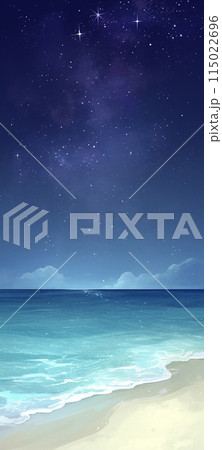 美しい夜の海岸の風景 AI画像 美しい夜の海岸の風景 AI画像 115022696