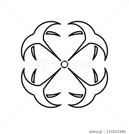 Japanese style design Sign or Ikari symbol 115022996
