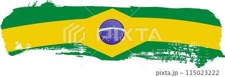 brush Brazil flag , vector illustration on a white background brush Brazil flag , vector illustration on a white background 115023222