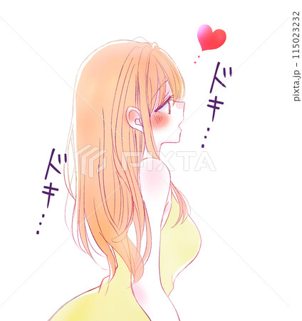 ドキドキする女性 115023232