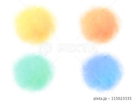 淡い水彩のイラスト素材 カラフル セット 淡い水彩のイラスト素材 カラフル セット 115023335