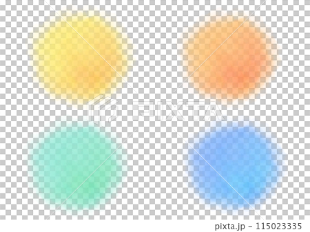 淡い水彩のイラスト素材 カラフル セット 淡い水彩のイラスト素材 カラフル セット 115023335