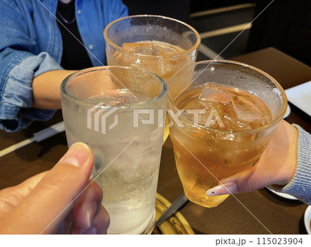 飲み会での乾杯シーン 115023904