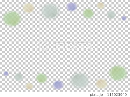 Colorful polka dot hand drawn frame Colorful polka dot hand drawn frame 115023940