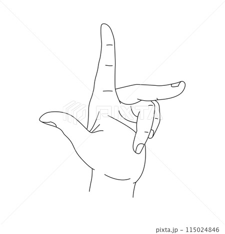 フレミングの左手の法則・線画 115024846