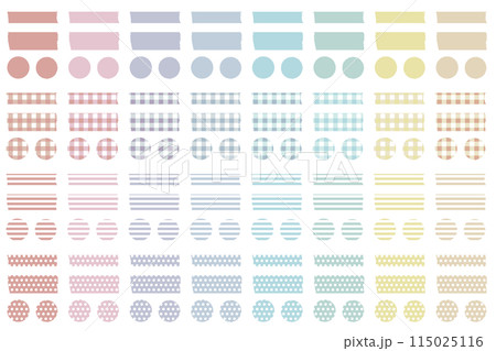 くすみカラーのマスキングテープセット 115025116