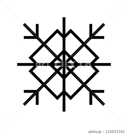 Old baltic Folk star or cross ornamental symbol. Ancient latvian sign Old baltic Folk star or cross ornamental symbol. Ancient latvian sign 115025181