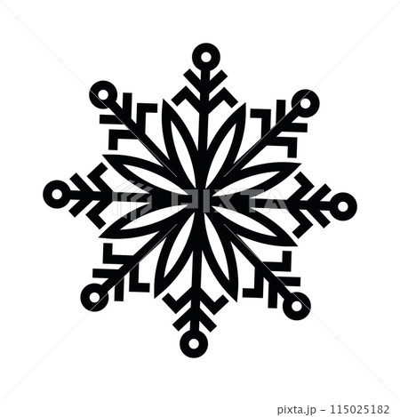 Old baltic Folk star or cross ornamental symbol. Folk star or flower symbol. 115025182