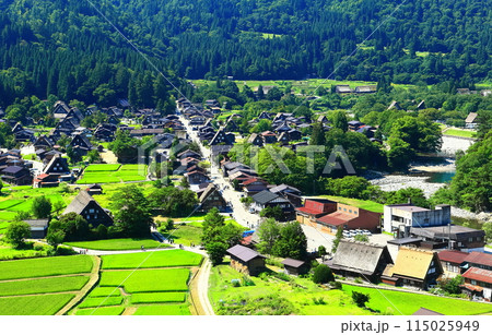 【岐阜県】白川郷城山展望台からの眺望 115025949