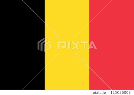 Flag of Belgium. The official national flag of the Kingdom of Belgium. Vector illustration Flag of Belgium. The official national flag of the Kingdom of Belgium. Vector illustration 115026008