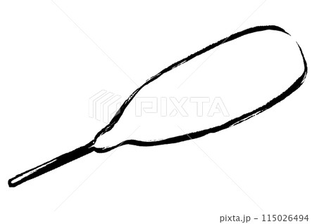 筆タッチのシンプルなアメリカンドッグの線画イラスト 115026494