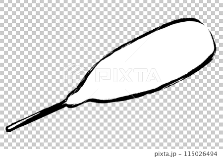 筆タッチのシンプルなアメリカンドッグの線画イラスト 115026494