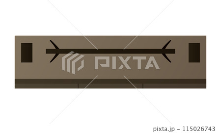 Interior furniture top view. Element for living room. Floor plan, view from above. Furniture store. Icon of interior. Isolated vector illustration 115026743