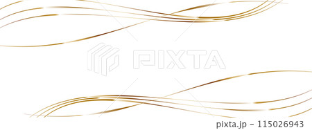 高級感のあるラインのバナー ホワイト&ゴールド 高級感のあるラインのバナー ホワイト&ゴールド 115026943