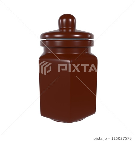 Brown Jar isolated on white background Brown Jar isolated on white background 115027579