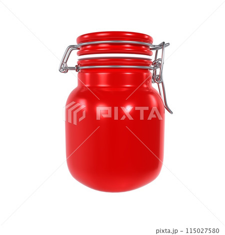 Red Jar isolated on white background 115027580
