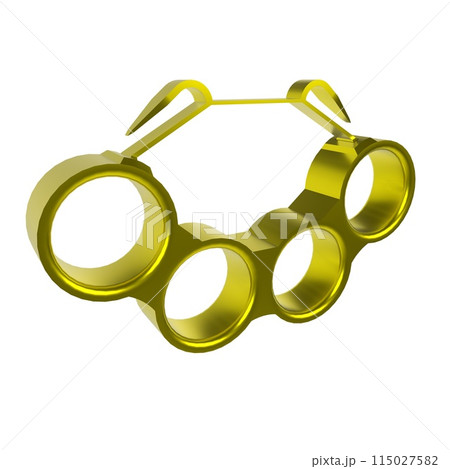 Golden Knuckles isolated on white background 115027582