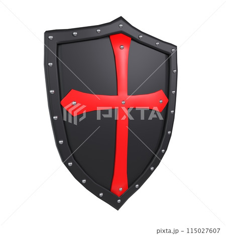 Medieval Shield isolated on white background 115027607