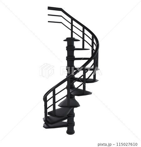 Black Stairs isolated on white background 115027610