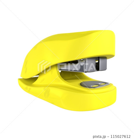 Yellow Stapler isolated on white background 115027612