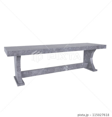Stone Bench isolated on white background 115027618
