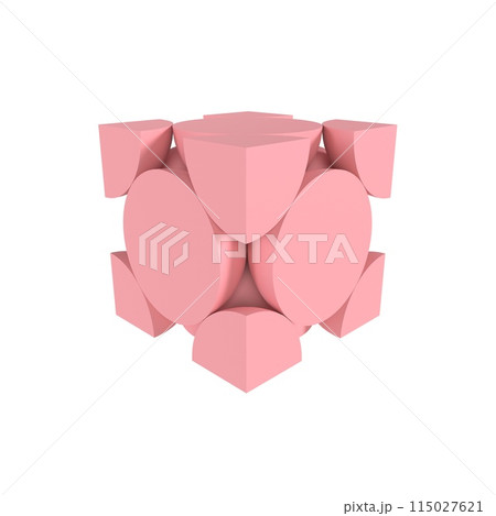 Unit Cell isolated on white background 115027621