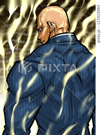 スーツを着た男性の後ろ姿のイラスト スーツを着た男性の後ろ姿のイラスト 115028065