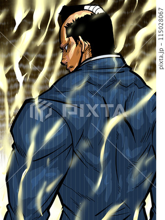 スーツを着た男性の後ろ姿のイラスト 115028067