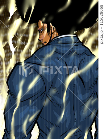 スーツを着た男性の後ろ姿のイラスト スーツを着た男性の後ろ姿のイラスト 115028068