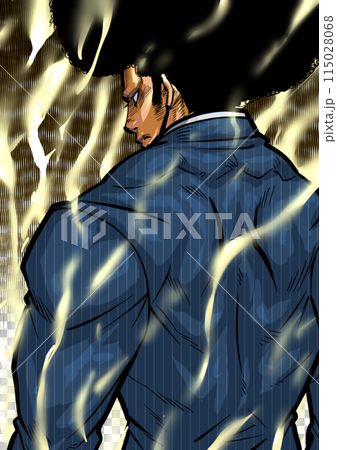 スーツを着た男性の後ろ姿のイラスト スーツを着た男性の後ろ姿のイラスト 115028068