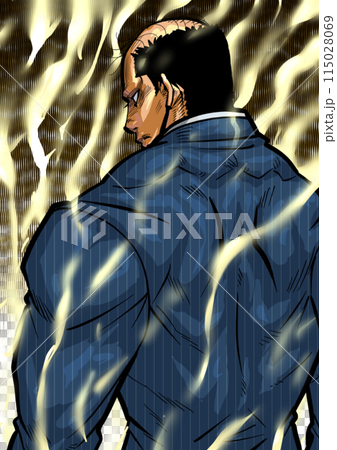 スーツを着た男性の後ろ姿のイラスト 115028069