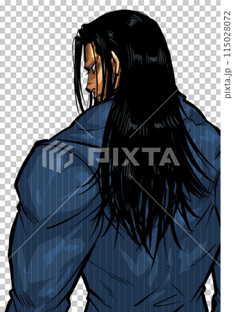 スーツを着た男性の後ろ姿のイラスト 115028072