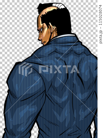 穿西裝的男人背影插畫 115028074