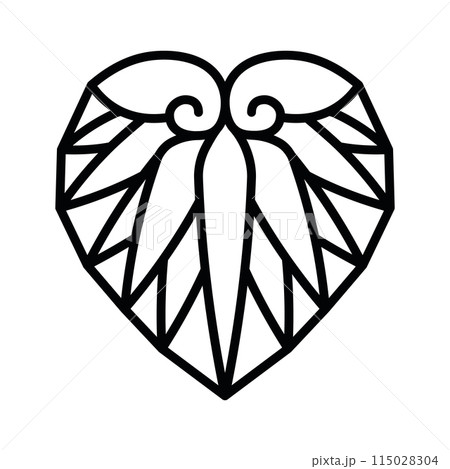 Japanese Leaf icon on white background, logo vector Japanese Leaf icon on white background, logo vector 115028304