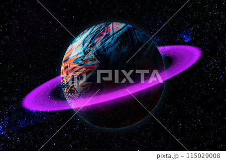 宇宙空間と惑星リング 115029008