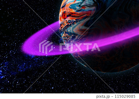宇宙空間と惑星リング 115029085