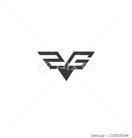 Alphabet letters Initials Monogram logo GZ, ZG 115029164