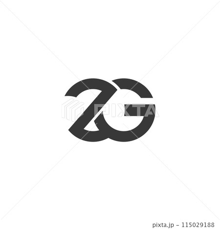 Alphabet letters Initials Monogram logo GZ, ZG 115029188