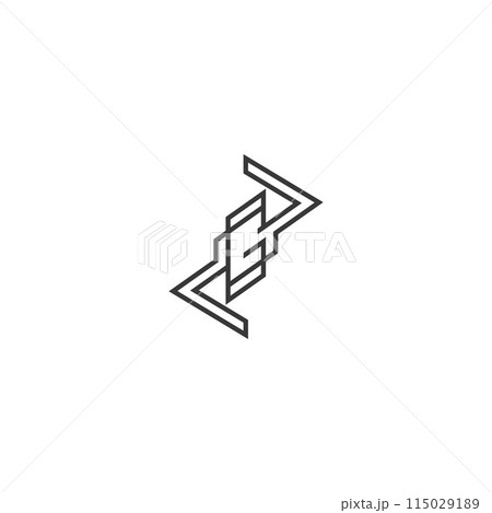 Alphabet letters Initials Monogram logo GZ, ZG 115029189
