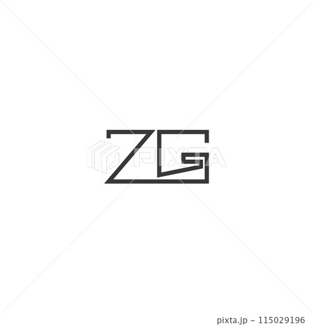 Alphabet letters Initials Monogram logo GZ, ZG Alphabet letters Initials Monogram logo GZ, ZG 115029196