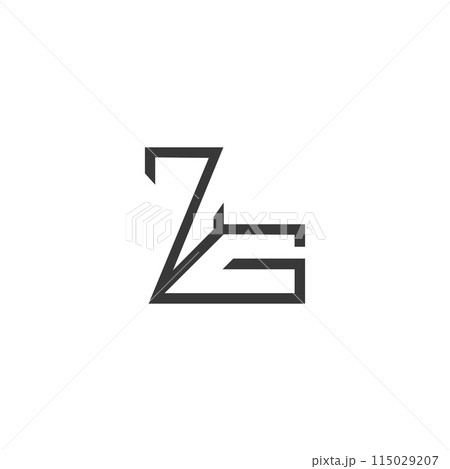 Alphabet letters Initials Monogram logo GZ, ZG 115029207