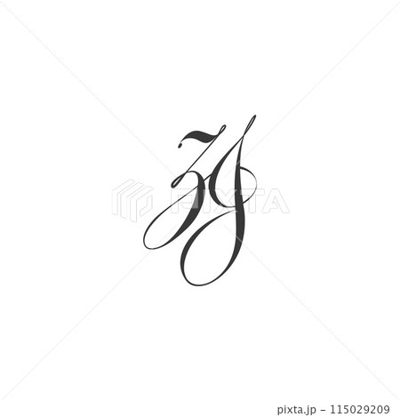 Alphabet letters Initials Monogram logo GZ, ZG 115029209