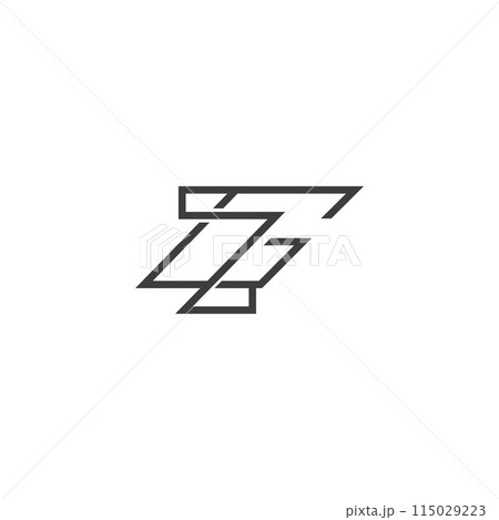 Alphabet letters Initials Monogram logo GZ, ZG 115029223