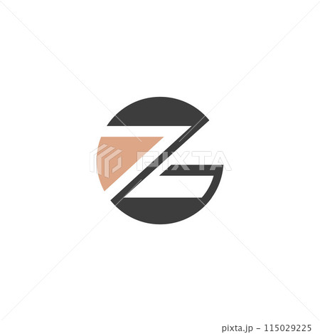 Alphabet letters Initials Monogram logo GZ, ZG 115029225