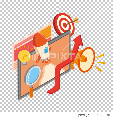 Illustration of the appealing effect of advertising Illustration of the appealing effect of advertising 115029530