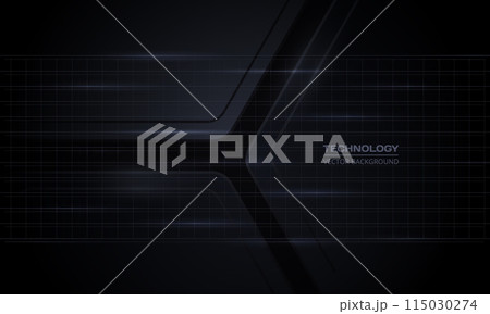 Black 3d abstract technology background with light grid. Dark gray three-dimensional texture. Black 3d abstract technology background with light grid. Dark gray three-dimensional texture. 115030274